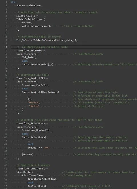 Power Query Code, Teil 1
