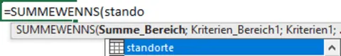 Excel | Microsoft IntelliSense | Tabellenbezug