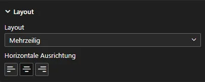 Power BI Datenbeschriftungen - Menü Layout
