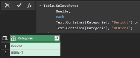 Power Query Table.SelectRows