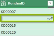 Power Query | Spalte mit KundenIDs & null