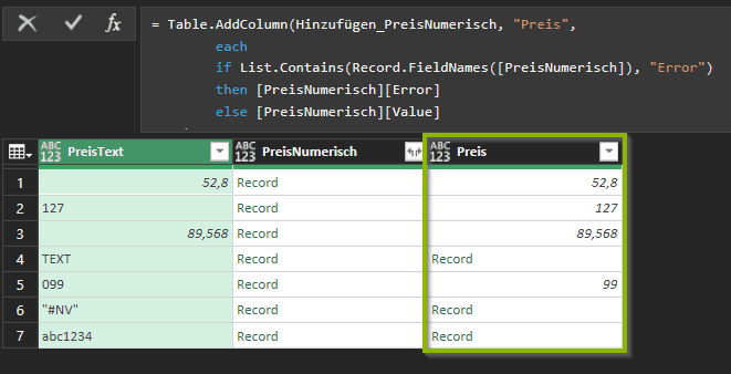powerquery-addcol-if-listcontainserror-thenerror-elsevalue Power Query Add.Column if List.Contains Error then Error else Value