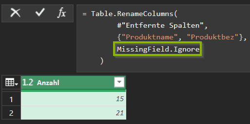 powerquery-renamecols-missingfieldignore Power Query Table.RenameColumns mit MissingField.Ignore