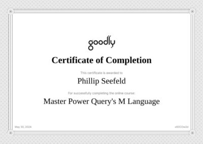 Zertifikat Master Power Query's M Language