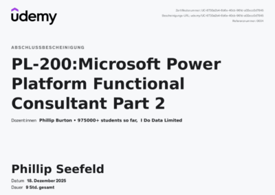 Zertifikat Microsoft Power Apps Functional Consultant Part 2